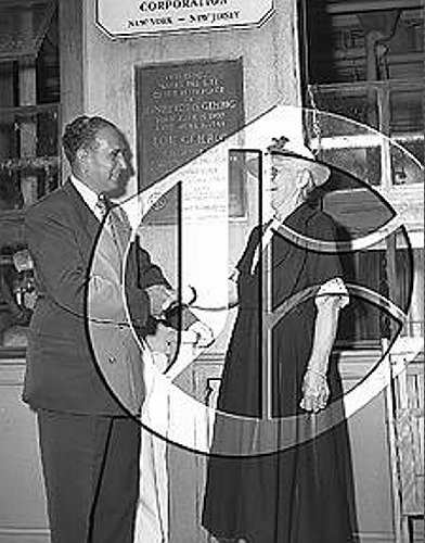 Lou Gehrig's Mother at plaque dedication56N0367